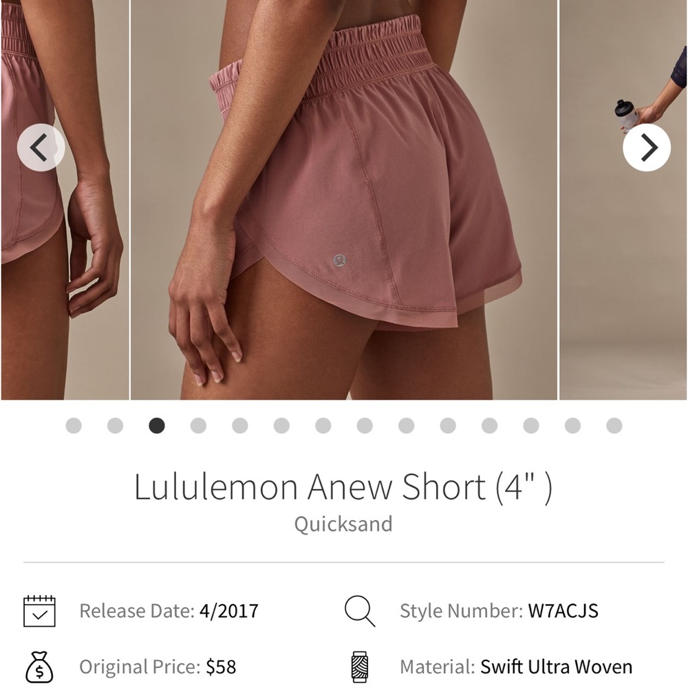 Lululemon shorts size 8